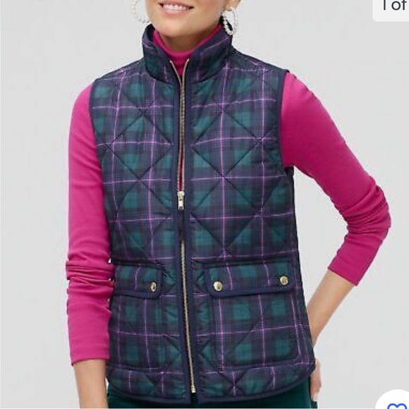 J. Crew new with tags plaid vest. Size XS - Picture 5 of 5